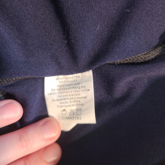 BH Jeans Beverly Hills Navy Blue Black Mesh Workout Active Legging size M - Picture 10 of 14